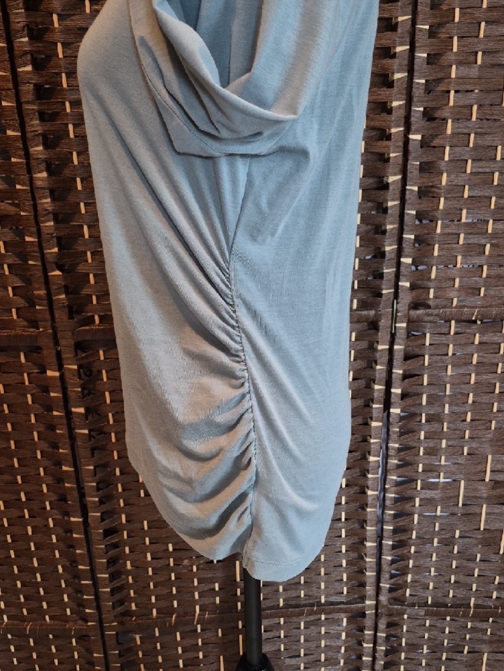 Athleta Light Blue Long Sleeve Draped Crossover Tee - Picture 5 of 8